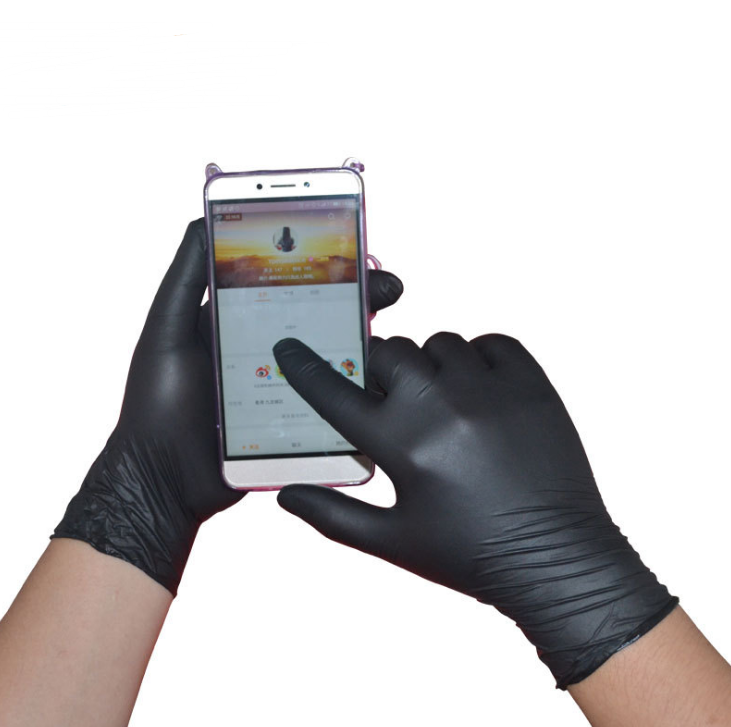 Black Nitrile Nitrile Disposable Gloves