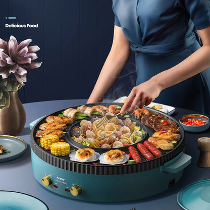 Multi-Function Hot Pot Barbecue One-Piece Pot