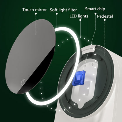 Multifunction LED Cosmetic Storage Box with Lighting Mirror Save Space