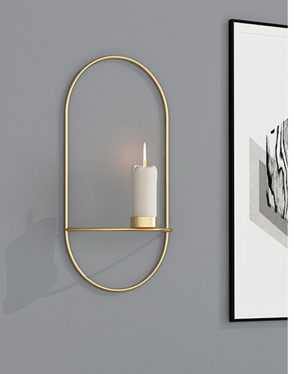 3D Metal Candle Holder Geometric Round Candlestick