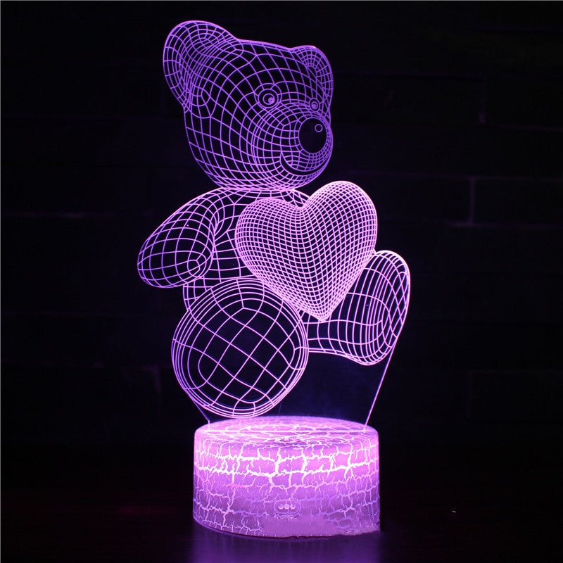 Love Bear Series 3D Light Creative Night Light LED Visual Light