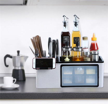 Multifunctional Floor Condiment Storage