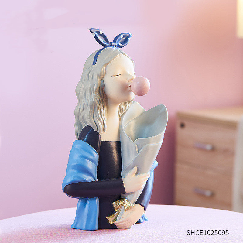 Girl Figurine Resin Sculpture Abstract Art Room