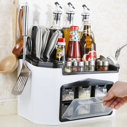 Multifunctional Floor Condiment Storage