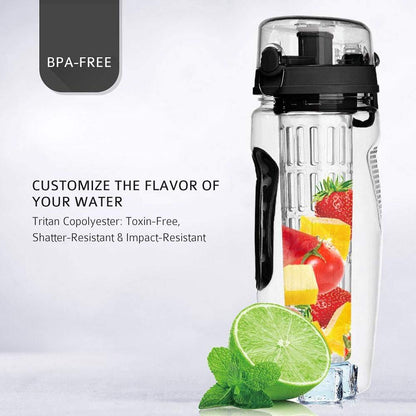 1000ml Water Fruit Bottle BPA Free Plastic Sport