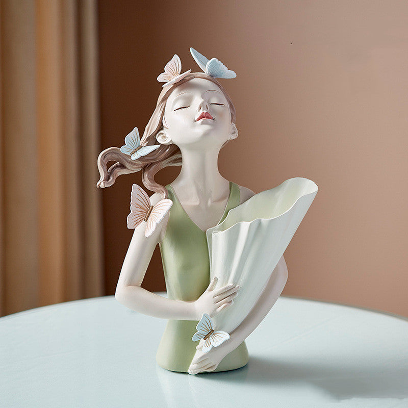 Girl Figurine Resin Sculpture Abstract Art Room