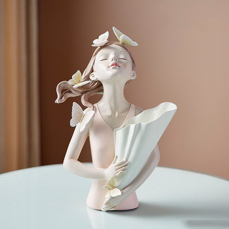 Girl Figurine Resin Sculpture Abstract Art Room